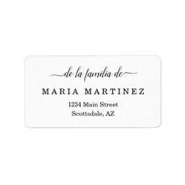 葬儀パーソナライズされたスペインの差出人住所ラベル ラベル