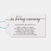 葬儀パーソナライズされたメッセージカード ギフトタグ (裏面横)