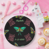 葬儀パーソナライズされた蝶の天使 ペーパープレート (パーティー)