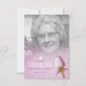 葬儀パープルバラ写真追悼の詩 (正面)