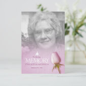 葬儀パープルバラ写真追悼の詩 (スタンド正面)