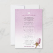 葬儀パープルバラ写真追悼の詩 (裏面)