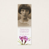 葬儀パープル春クロッカス詩の写真ブックマーク (正面)