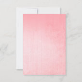 葬儀ピンクのバラの写真ファミリーサンキューカード サンキューカード (裏面)