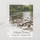 葬儀フォトシンプル石ありがとう サンキューカード (正面/裏面)