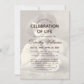葬儀フォトスエレガントクリプトお祝いオブ・ライフ 招待状 (正面)
