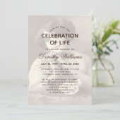 葬儀フォトスエレガントクリプトお祝いオブ・ライフ 招待状 (スタンド正面)