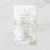 葬儀フォトフォーエバーハートクロス祈りの言葉カード 名刺 (裏面)