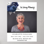 葬儀フォトフローラシンプルメモリアル歓迎 ポスター (正面)