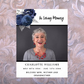 葬儀フォトフローラシンプルメモリアル歓迎 ポスター