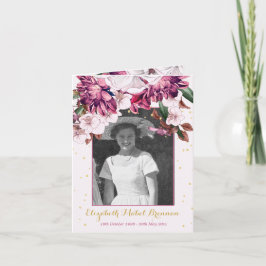 葬儀フォトブルゴーニュフローラエレガント招待状 招待状