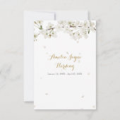 葬儀フォトホワイトブロッサムフローラ サンキューカード (裏面)