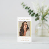 葬儀フォトメモリアル金ゴールドスクリプト祈りの言葉カード 名刺 (スタンド正面)