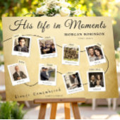 葬儀フォトメモリタイムラインザーズのライフボード ポスター