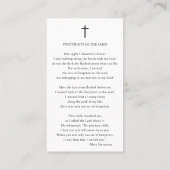 葬儀フォーエバーハートフォトクロス祈りの言葉カード 名刺 (裏面)