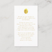 葬儀フォーエバーハートフォトクロス祈りの言葉カード 名刺 (裏面)