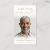 葬儀フォーエバーハートフォトクロス祈りの言葉カード 名刺 (正面)