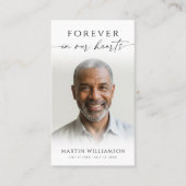 葬儀フォーエバーハートフォトクロス祈りの言葉カード 名刺 (正面)