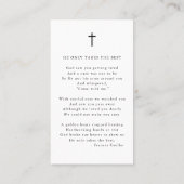 葬儀フォーエバーハートフォトクロス祈りの言葉カード 名刺 (裏面)