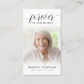 葬儀フォーエバーハートフォトスクリプト祈りの言葉カード 名刺 (正面)