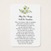 葬儀フローラデイジー写真記念祈りの言葉カード (裏面)