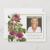 葬儀フローラバラフォト悔やみや弔慰サンキューカード サンキューカード (正面)