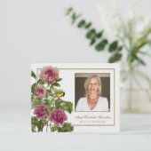 葬儀フローラバラフォト悔やみや弔慰サンキューカード サンキューカード (スタンド正面)