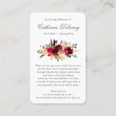 葬儀フローラボルド&クロス祈りの言葉共感表 名刺 (裏面)