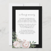 葬儀フローラ黒写真記念祈りの言葉カード サンキューカード (裏面)