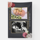 葬儀フローラ2生命の写真お祝い 横断幕 (縦)