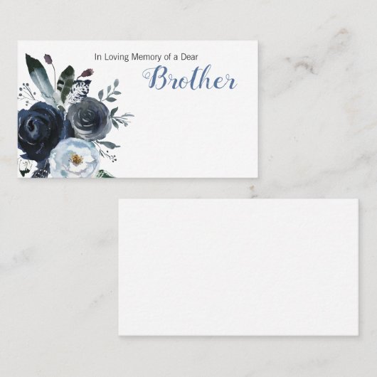 葬儀フローリスト兄弟メッセージ 名刺 (正面/裏面)