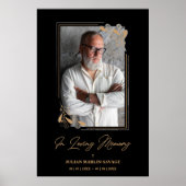 葬儀ブラックフェイク黄金の枝の写真を覚えている ポスター (正面)