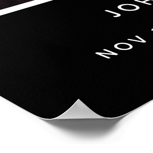 葬儀ブラックフォトメモリアルへようこそ ポスター (角)