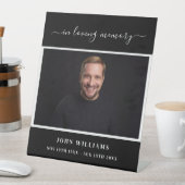 葬儀ブラックフォト記念披露宴脚本 台座サイン (インサイチュ)