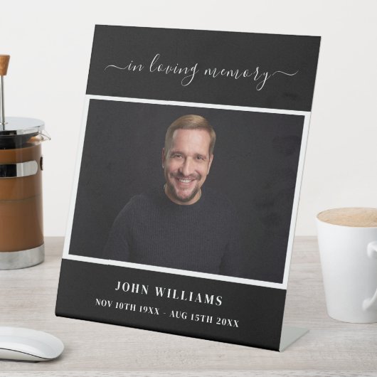 葬儀ブラックフォト記念披露宴脚本 台座サイン (インサイチュ)