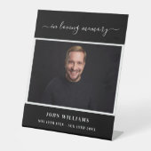 葬儀ブラックフォト記念披露宴脚本 台座サイン (正面)