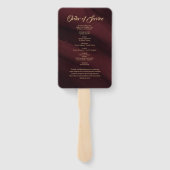 葬儀ブルゴーニュ&金ゴールド書道ファンのセット ハンドファン (裏面)