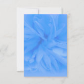 葬儀ブルーのソフトバラ写真ファミリーサンキューカード サンキューカード (裏面)