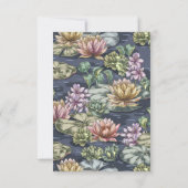 葬儀ブルーフローラ写真サンキューカード サンキューカード (裏面)