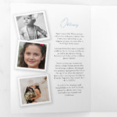 葬儀プログラムのシンプルスナップ写真 三つ折り招待状 (内部最初)
