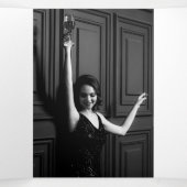 葬儀プログラムのシンプルスナップ写真 三つ折り招待状 (内部中)