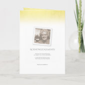 葬儀プログラムの順序イエローローズ プログラム (裏面)