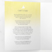 葬儀プログラムの順序イエローローズ 三つ折りプログラム (内部最初)