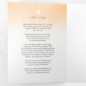 葬儀プログラムの順序オレンジバラ 三つ折りプログラム (内部最初)