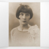 葬儀プログラムの順序オレンジバラ 三つ折りプログラム (内部中)