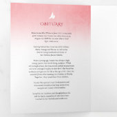 葬儀プログラムの順序レッドローズ 三つ折りプログラム (内部最初)