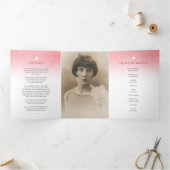 葬儀プログラムの順序レッドローズ 三つ折りプログラム (内部)