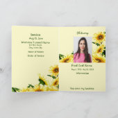 葬儀プログラムカスタムひまわり園花 プログラム (内部)