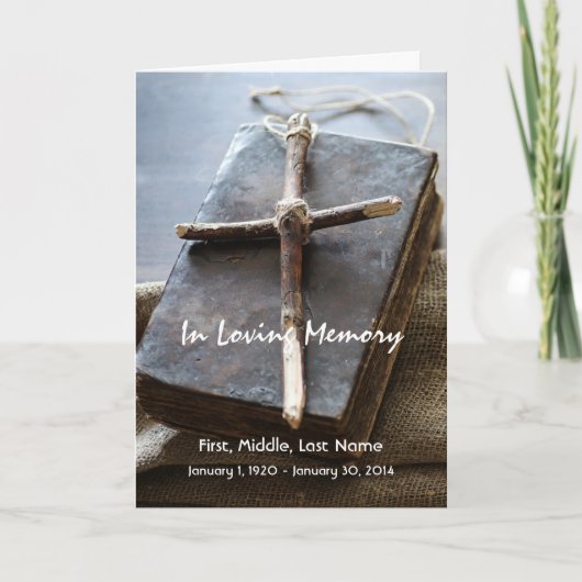 葬儀プログラムカスタムバイブル・クロス・クリスチャン プログラム (正面)