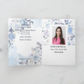 葬儀プログラムカスタムブルーフラワー プログラム (内部)